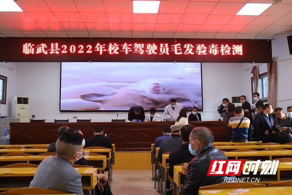 臨武:“無毒”校車護航學生出行安全 毛發檢測2-1.jpg