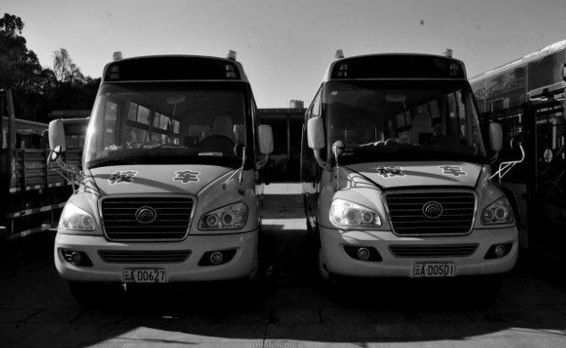 云南安寧市首批“大鼻子”校車運營一年半夭折